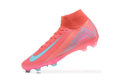 Men's Nike Air Zoom Mercurial Superfly 10 Elite FG Firm Ground High-Tops Football Boots - Red/Jade/Blue