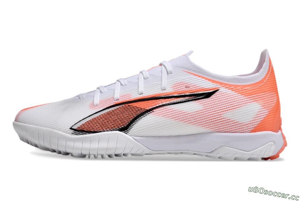 Men's Puma Ultra Ultimate TF Artificial Turf Low-Tops Football Shoes - White/Red/Black 0