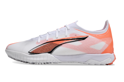 Men's Puma Ultra Ultimate TF Artificial Turf Low-Tops Football Shoes - White/Red/Black