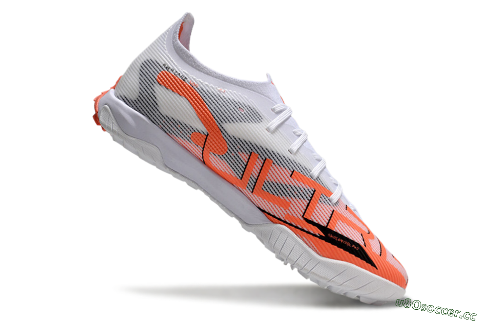 Men's Puma Ultra Ultimate TF Artificial Turf Low-Tops Football Shoes - White/Red/Black 4