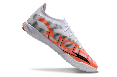 Men's Puma Ultra Ultimate TF Artificial Turf Low-Tops Football Shoes - White/Red/Black
