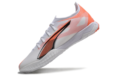 Men's Puma Ultra Ultimate TF Artificial Turf Low-Tops Football Shoes - White/Red/Black