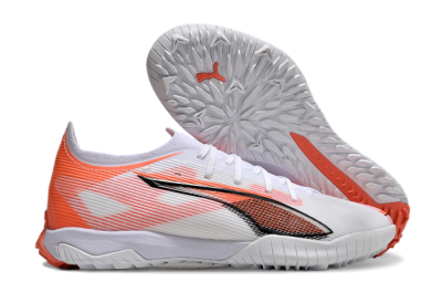 Men's Puma Ultra Ultimate TF Artificial Turf Low-Tops Football Shoes - White/Red/Black