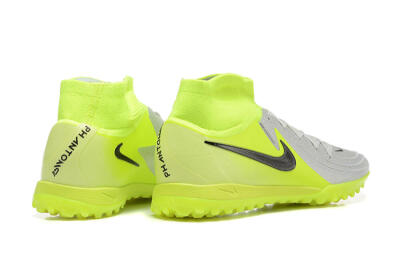 Men's Nike Phantom Luna Elite TF Artificial Turf High-Tops Football Shoes - Grey/Yellow/Black