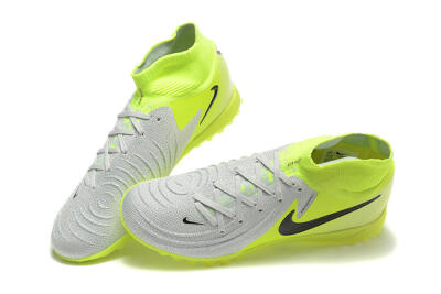 Men's Nike Phantom Luna Elite TF Artificial Turf High-Tops Football Shoes - Grey/Yellow/Black