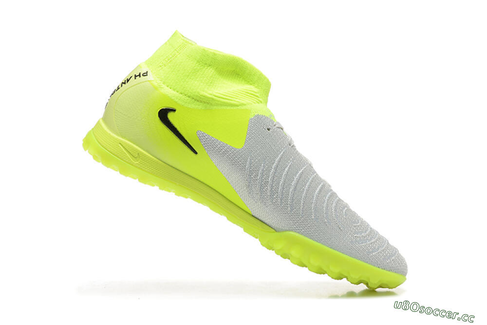 Men's Nike Phantom Luna Elite TF Artificial Turf High-Tops Football Shoes - Grey/Yellow/Black 7