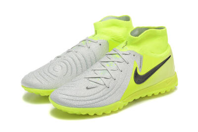 Men's Nike Phantom Luna Elite TF Artificial Turf High-Tops Football Shoes - Grey/Yellow/Black