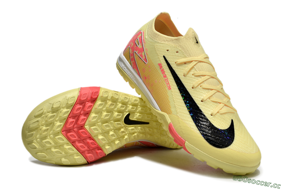 Unisex Nike Air Zoom Mercurial Vapor 16 Elite TF Artificial Turf Low-Tops Football Shoes - Yellow/Black/Red 3