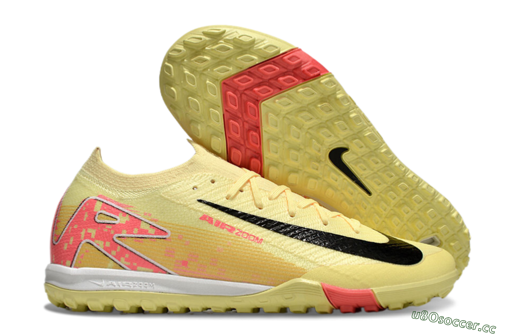 Unisex Nike Air Zoom Mercurial Vapor 16 Elite TF Artificial Turf Low-Tops Football Shoes - Yellow/Black/Red 2