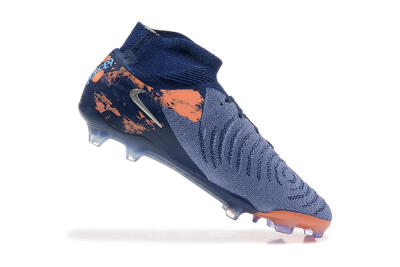 Men's Nike Phantom Luna Elite FG Firm Ground High-Tops Football Boots - Blue/Silver/Orange