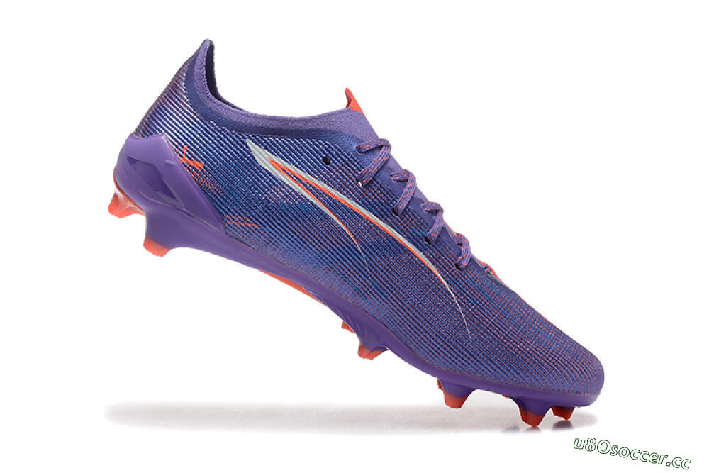 Men's Puma Ultra 5 Ultimate FG Firm Ground Low-Tops Football Boots - Purple/Blue/Red 7