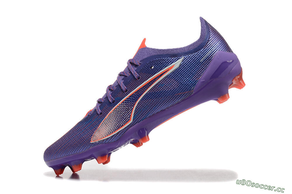 Men's Puma Ultra 5 Ultimate FG Firm Ground Low-Tops Football Boots - Purple/Blue/Red 8