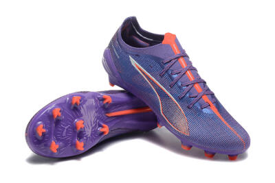 Men's Puma Ultra 5 Ultimate FG Firm Ground Low-Tops Football Boots - Purple/Blue/Red
