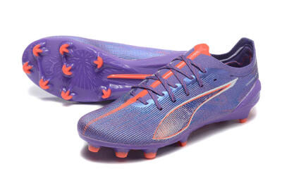 Men's Puma Ultra 5 Ultimate FG Firm Ground Low-Tops Football Boots - Purple/Blue/Red