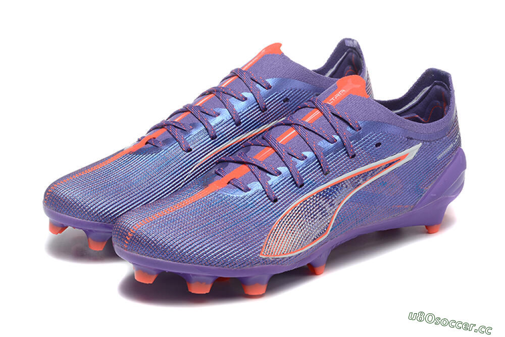 Men's Puma Ultra 5 Ultimate FG Firm Ground Low-Tops Football Boots - Purple/Blue/Red 5