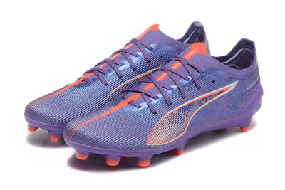 Men's Puma Ultra 5 Ultimate FG Firm Ground Low-Tops Football Boots - Purple/Blue/Red