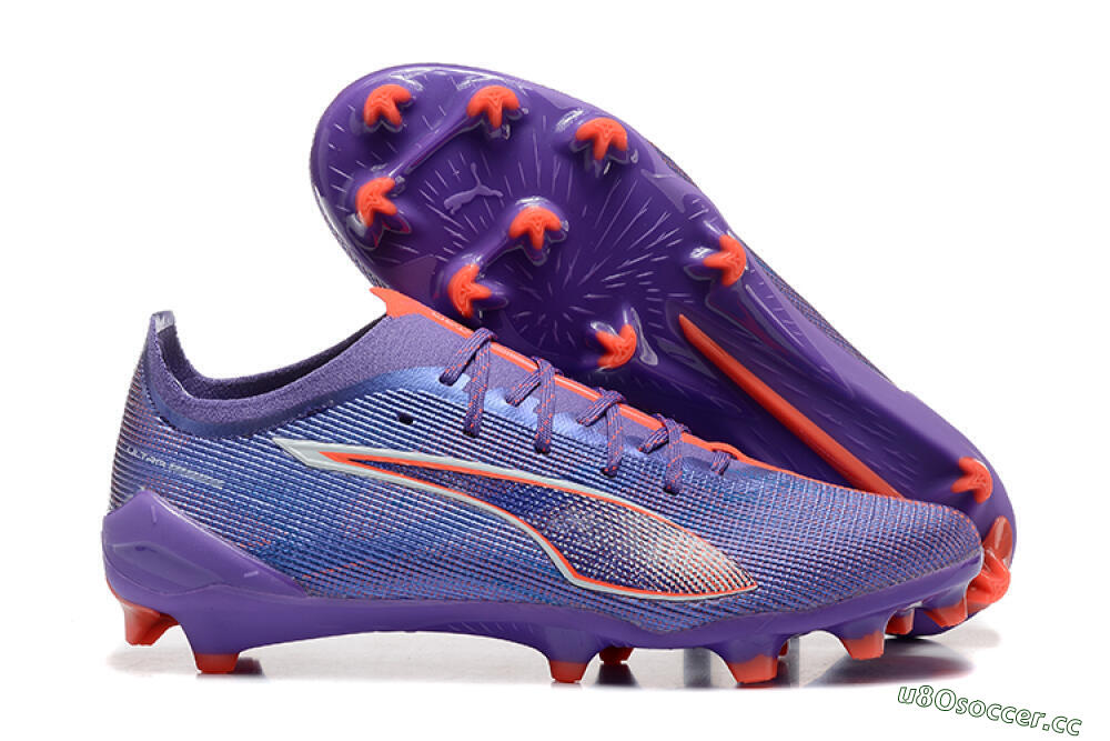 Men's Puma Ultra 5 Ultimate FG Firm Ground Low-Tops Football Boots - Purple/Blue/Red 2