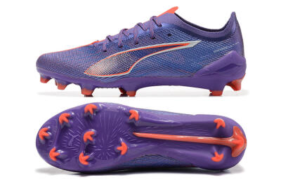 Men's Puma Ultra 5 Ultimate FG Firm Ground Low-Tops Football Boots - Purple/Blue/Red