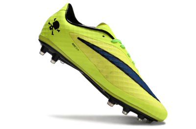 Men's Nike Hypervenom Phantom FG Firm Ground Low-Tops Football Boots - Yellow/Blue/Black