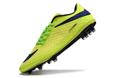 Men's Nike Hypervenom Phantom FG Firm Ground Low-Tops Football Boots - Yellow/Blue/Black