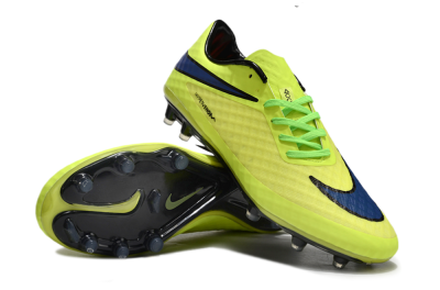 Men's Nike Hypervenom Phantom FG Firm Ground Low-Tops Football Boots - Yellow/Blue/Black
