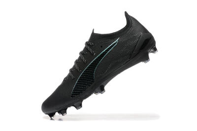 Men's Puma Ultra 5 Ultimate FG Firm Ground Low-Tops Football Boots - Black/Jade/White