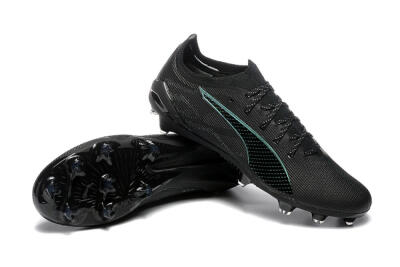 Men's Puma Ultra 5 Ultimate FG Firm Ground Low-Tops Football Boots - Black/Jade/White