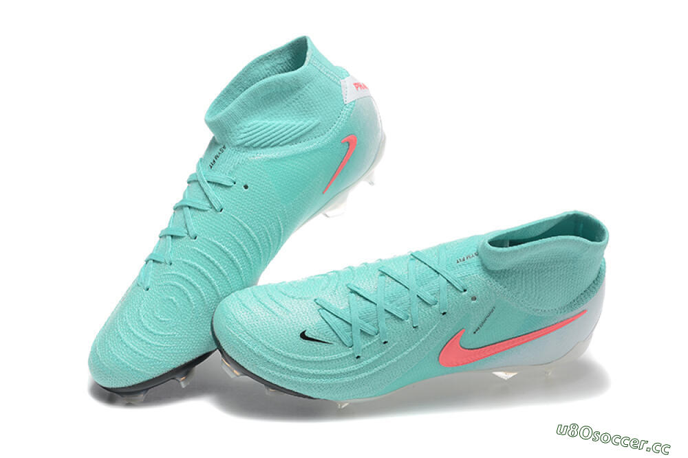 Men's Nike Phantom Luna Elite FG Firm Ground High-Tops Football Boots - Jade/Red/White 6