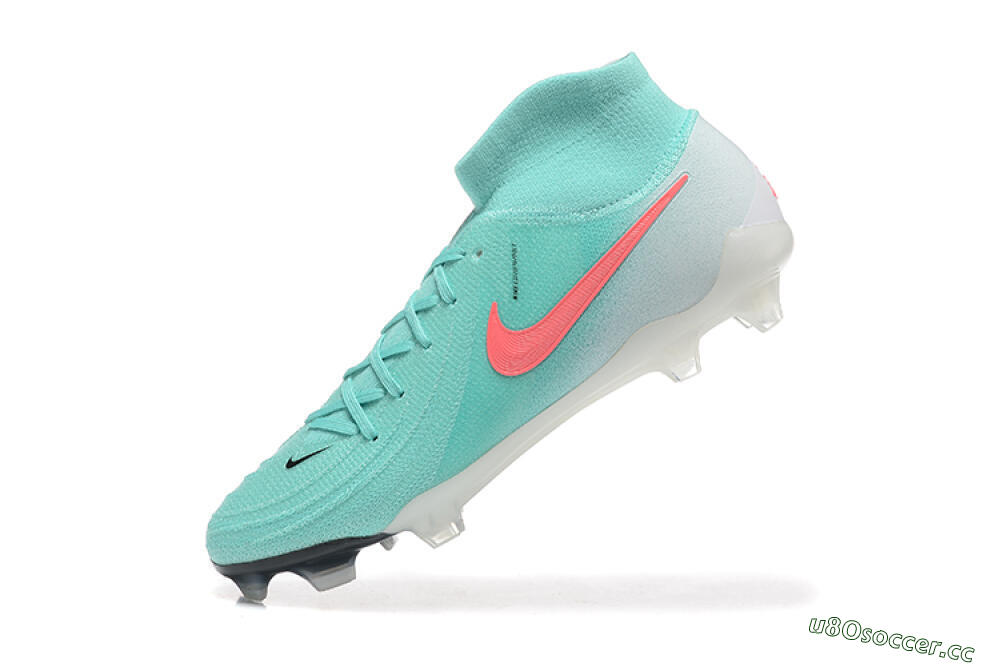 Men's Nike Phantom Luna Elite FG Firm Ground High-Tops Football Boots - Jade/Red/White 8