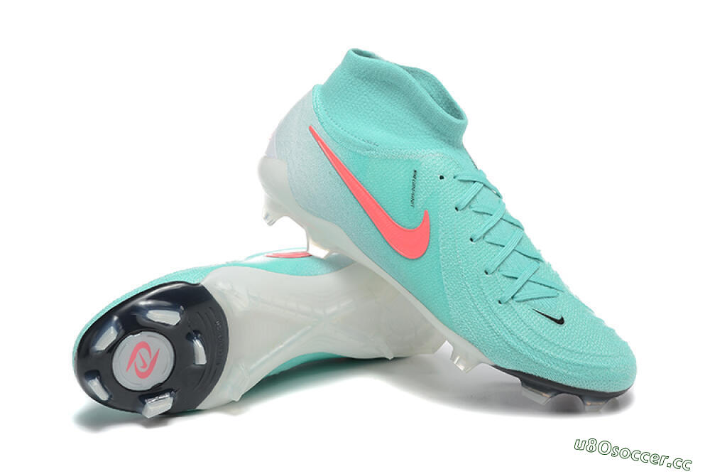 Men's Nike Phantom Luna Elite FG Firm Ground High-Tops Football Boots - Jade/Red/White 4