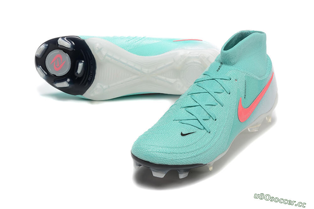 Men's Nike Phantom Luna Elite FG Firm Ground High-Tops Football Boots - Jade/Red/White 3