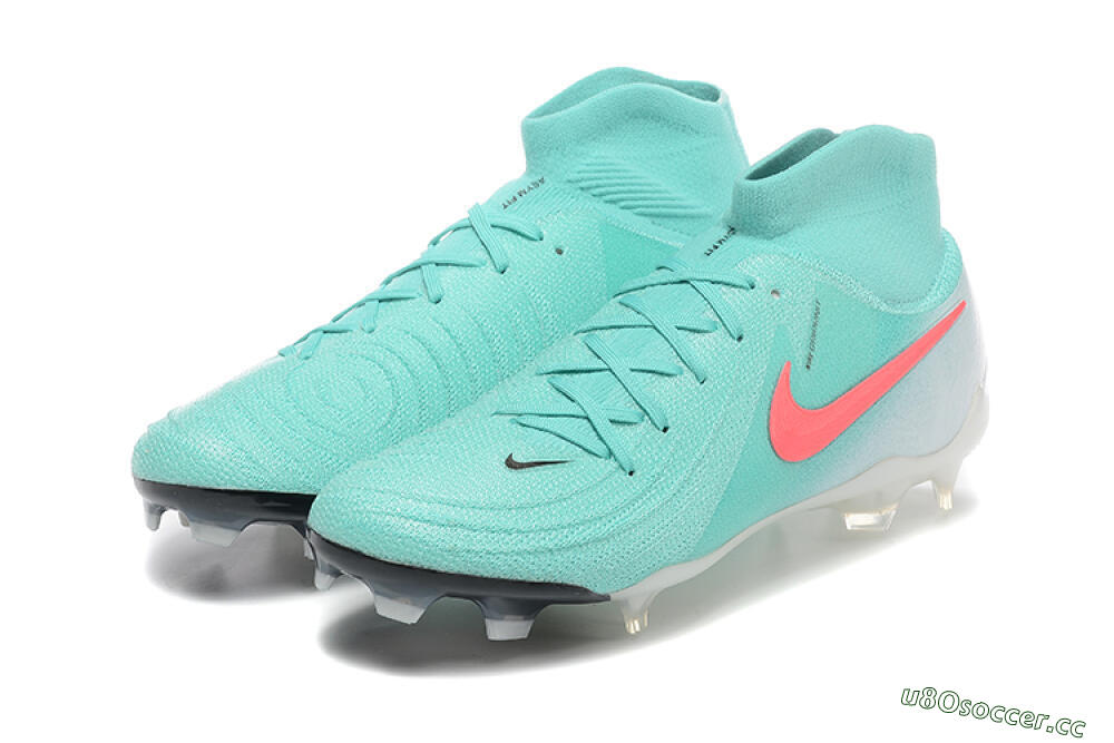 Men's Nike Phantom Luna Elite FG Firm Ground High-Tops Football Boots - Jade/Red/White 5