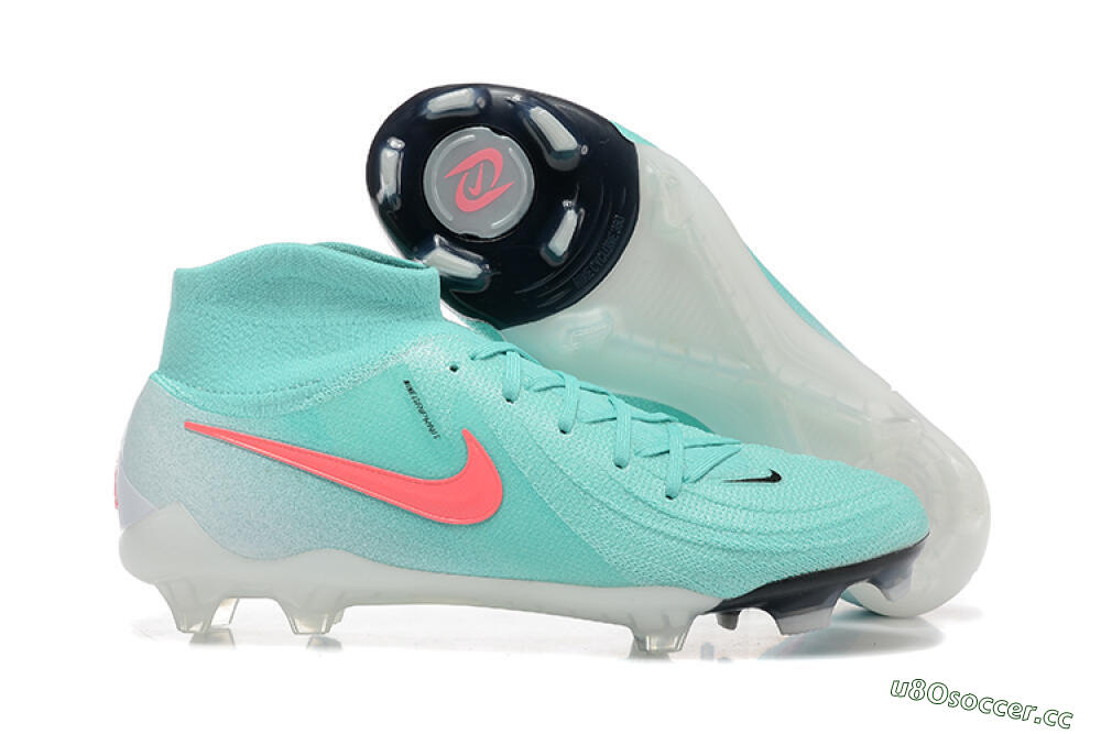 Men's Nike Phantom Luna Elite FG Firm Ground High-Tops Football Boots - Jade/Red/White 2