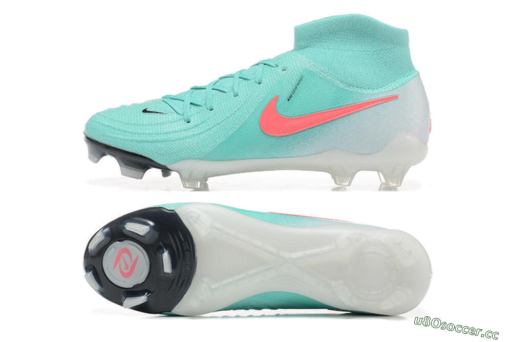 Men's Nike Phantom Luna Elite FG Firm Ground High-Tops Football Boots - Jade/Red/White 1