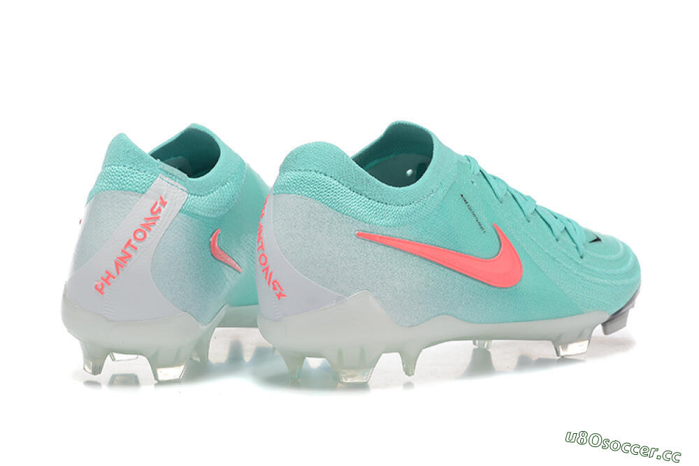 Men's Nike Phantom Luna Elite FG Firm Ground Low-Tops Football Boots - Jade/Red/White 9