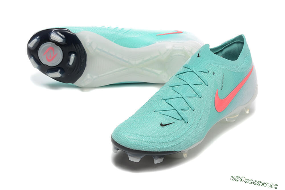 Men's Nike Phantom Luna Elite FG Firm Ground Low-Tops Football Boots - Jade/Red/White 3