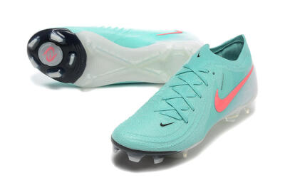 Men's Nike Phantom Luna Elite FG Firm Ground Low-Tops Football Boots - Jade/Red/White