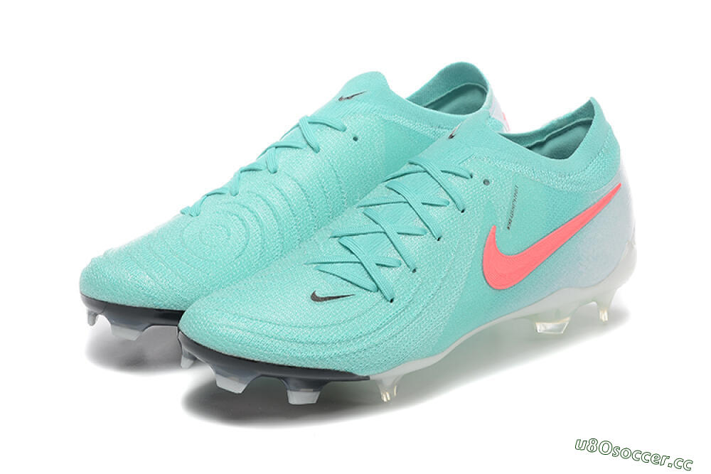 Men's Nike Phantom Luna Elite FG Firm Ground Low-Tops Football Boots - Jade/Red/White 5