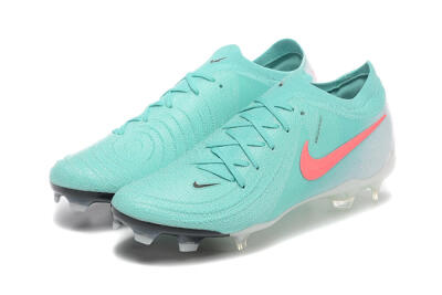 Men's Nike Phantom Luna Elite FG Firm Ground Low-Tops Football Boots - Jade/Red/White
