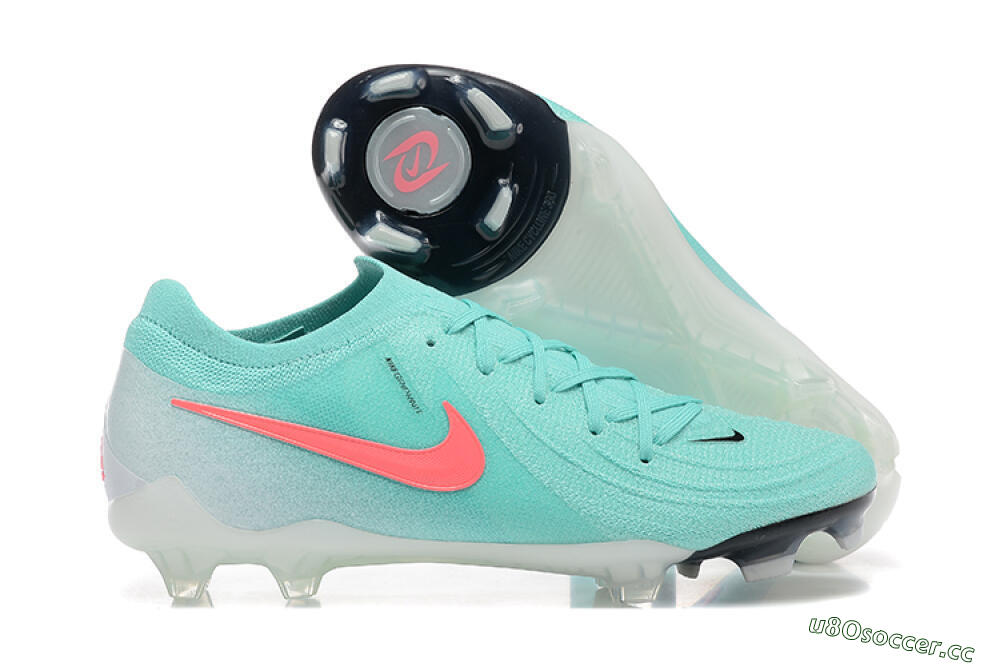 Men's Nike Phantom Luna Elite FG Firm Ground Low-Tops Football Boots - Jade/Red/White 2