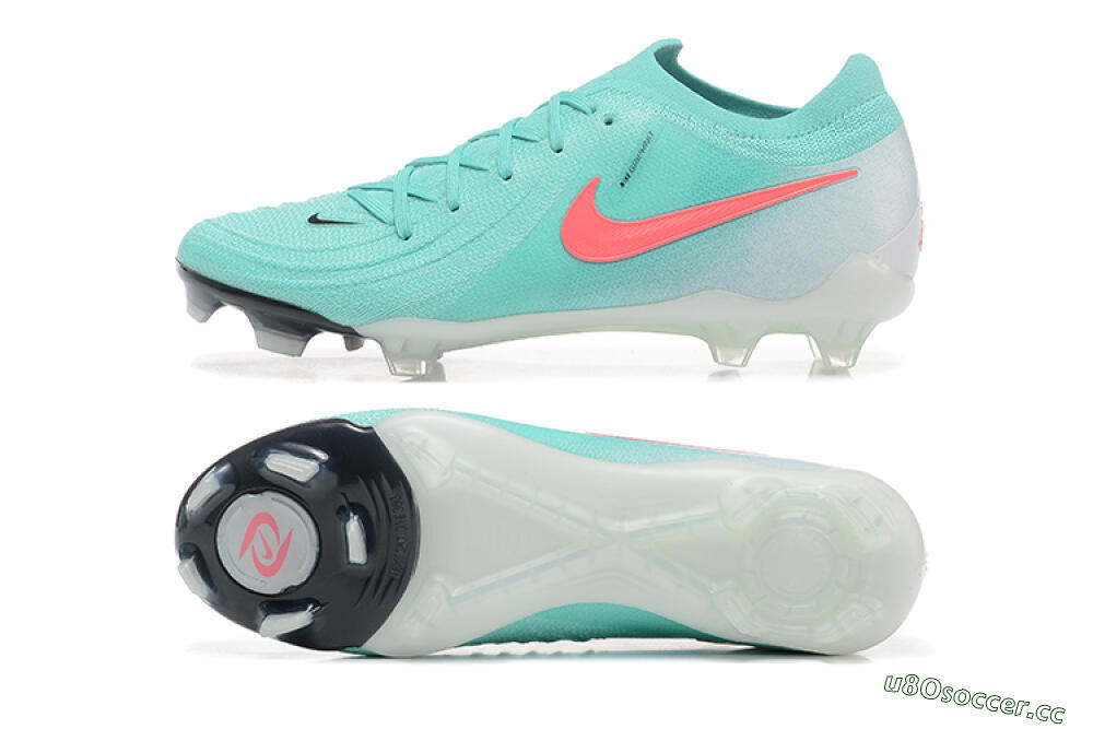 Men's Nike Phantom Luna Elite FG Firm Ground Low-Tops Football Boots - Jade/Red/White 1
