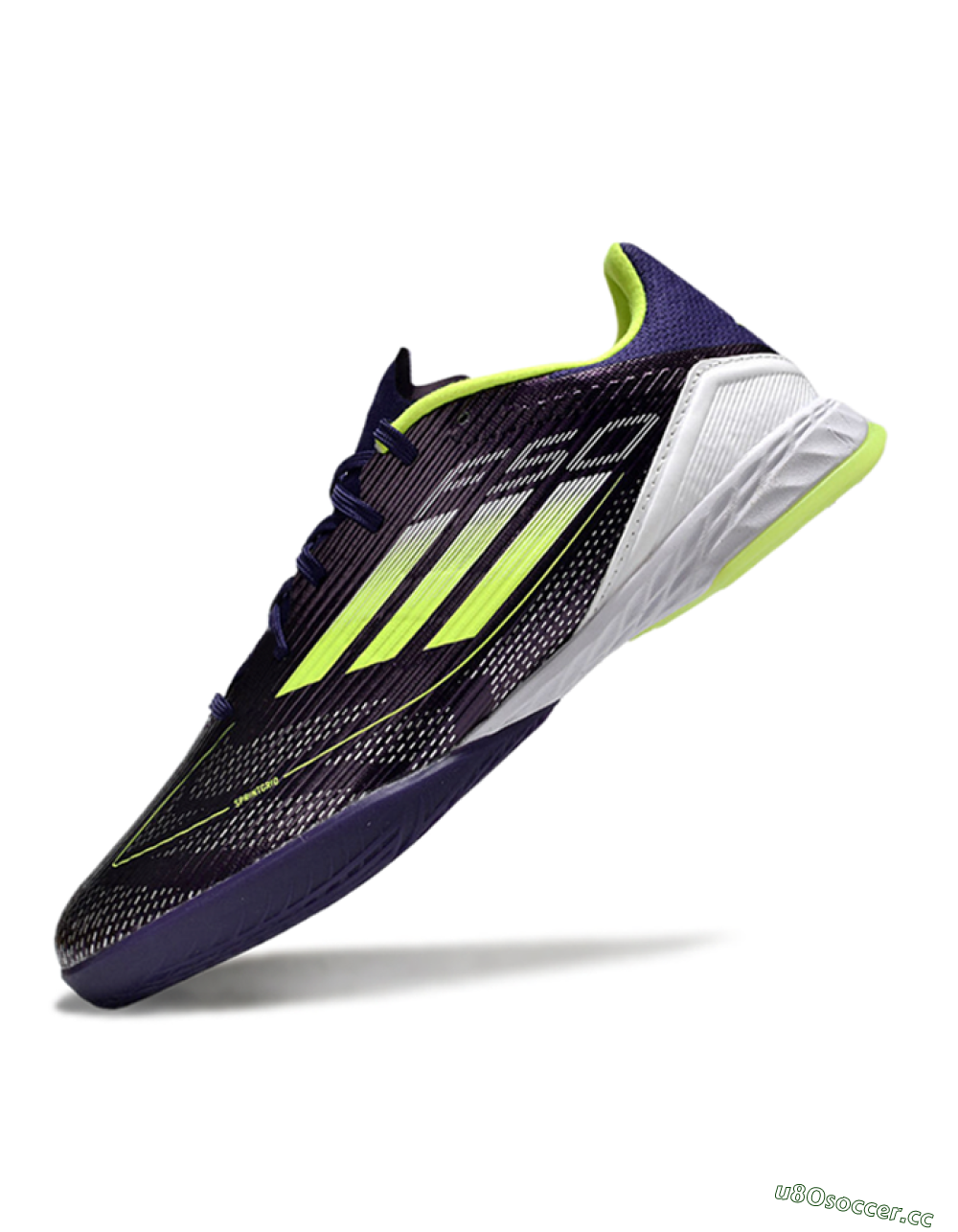 Unisex Adidas F50 Elite IC Indoor & Futsal Low-Tops Football Shoes - Purple/Yellow/White 5