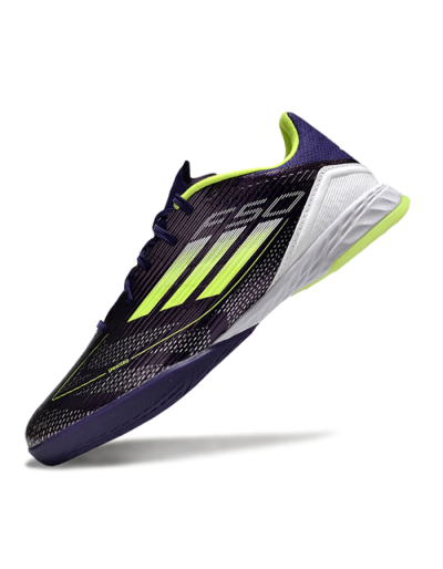 Unisex Adidas F50 Elite IC Indoor & Futsal Low-Tops Football Shoes - Purple/Yellow/White