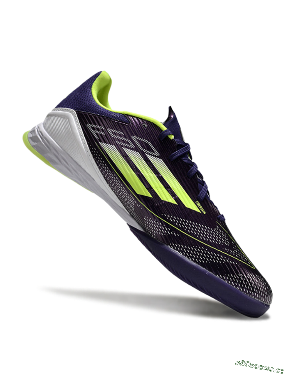 Unisex Adidas F50 Elite IC Indoor & Futsal Low-Tops Football Shoes - Purple/Yellow/White 4