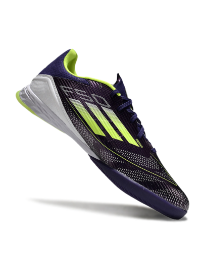 Unisex Adidas F50 Elite IC Indoor & Futsal Low-Tops Football Shoes - Purple/Yellow/White