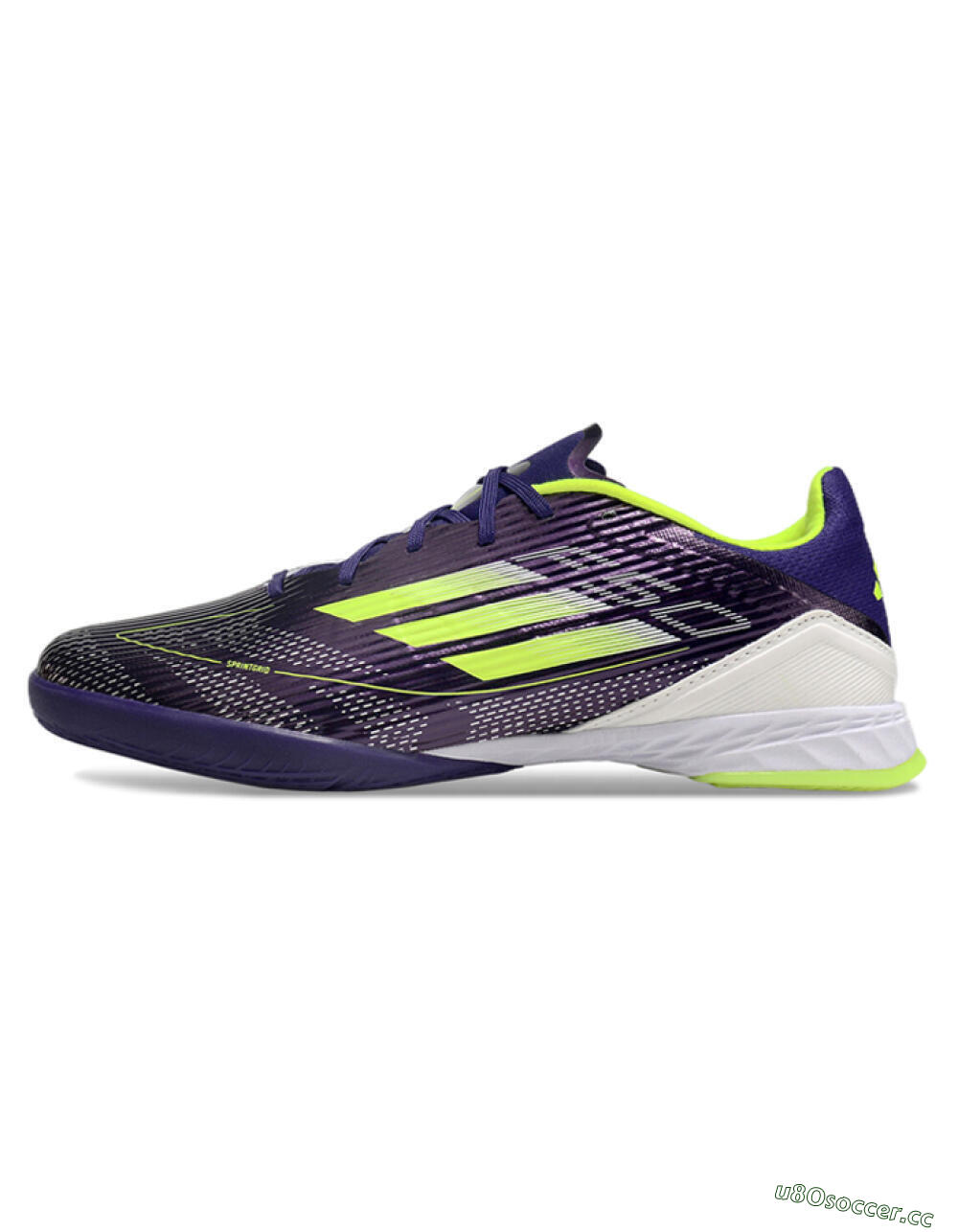 Unisex Adidas F50 Elite IC Indoor & Futsal Low-Tops Football Shoes - Purple/Yellow/White 0