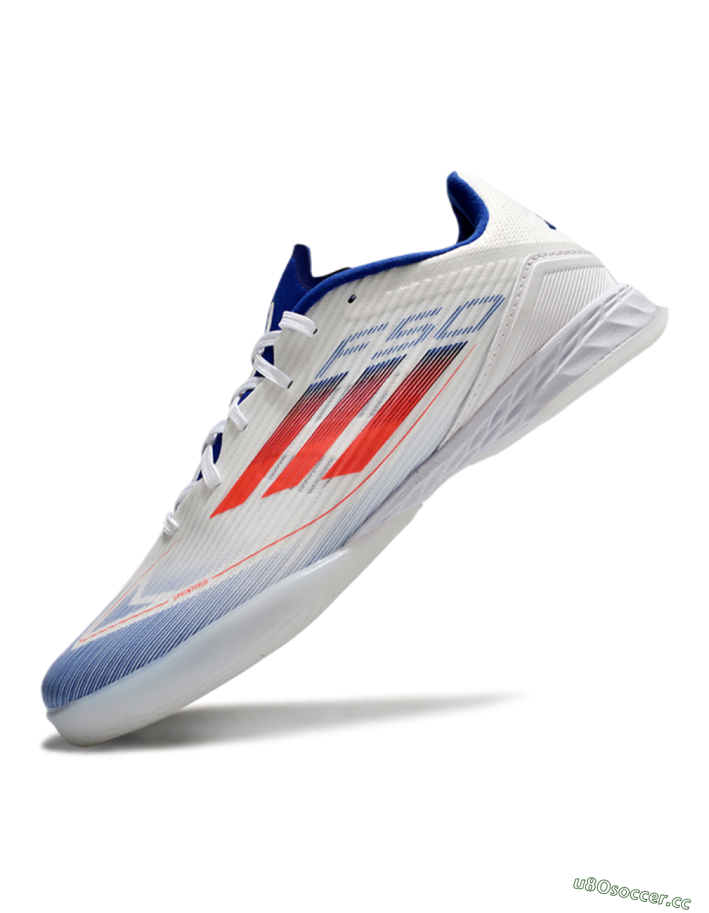 Unisex Adidas F50 Elite IC Indoor & Futsal Low-Tops Football Shoes - Blue/White/Red 5