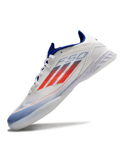 Unisex Adidas F50 Elite IC Indoor & Futsal Low-Tops Football Shoes - Blue/White/Red