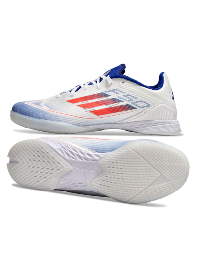 Unisex Adidas F50 Elite IC Indoor & Futsal Low-Tops Football Shoes - Blue/White/Red