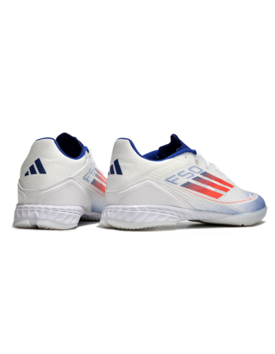 Unisex Adidas F50 Elite IC Indoor & Futsal Low-Tops Football Shoes - Blue/White/Red